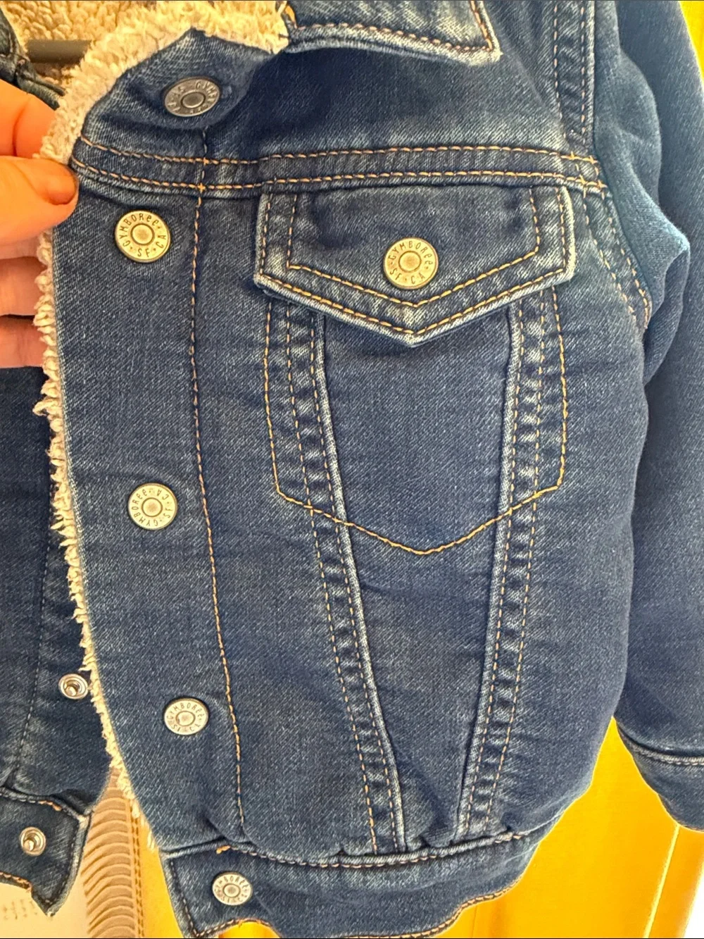 Gymboree Dark Blue Sherpa-Lined Denim Jacket 18/24